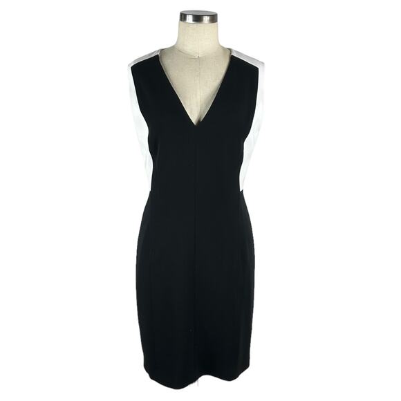 ALEXANDER WANG Black and White Colorblock Sheath Mini Dress Women's Size 10 - Picture 1 of 7